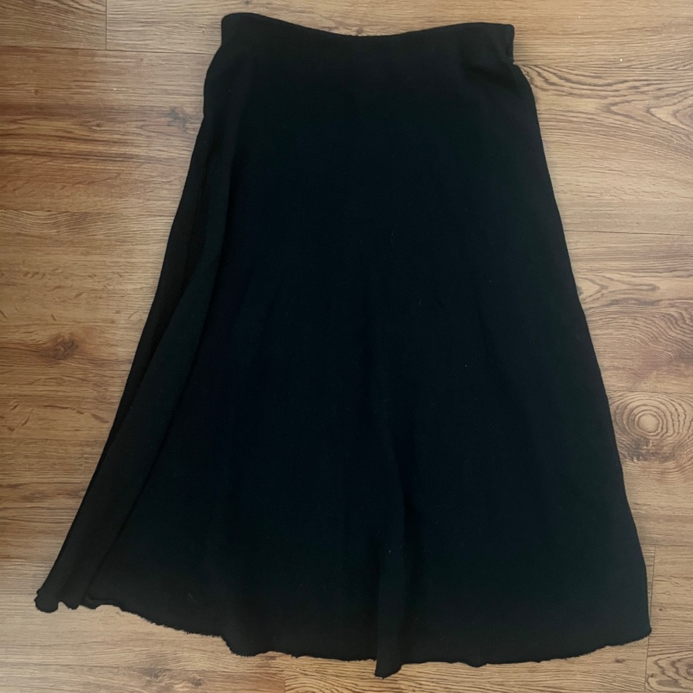 Zara Classic Black Knit A-Line Skirt Size Small